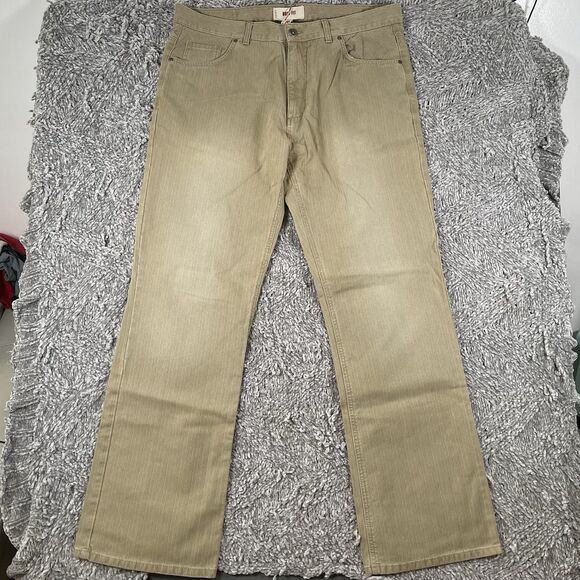 Next Denim Corduroy Pants Men's 38L Boot Fit Beige Designer Preppy - Picture 1 of 8